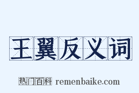 王翼反义词是什么意思的图片